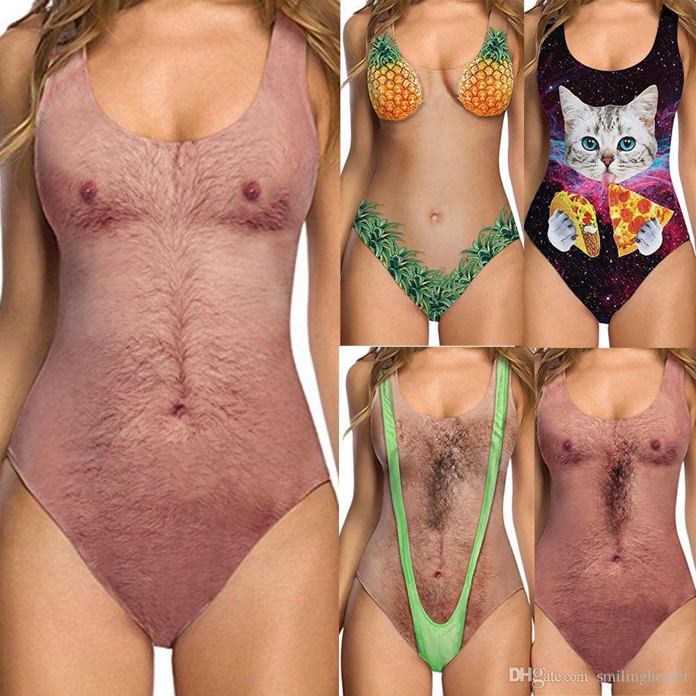 Funny Swimsuit Nake Print One Piece Backless Hairy Man Sexy Woman Summer Bathingswimming suit for women
Funny Swimsuit Nake Print One Piece Backless Hairy Man Sexy Woman Summer Bathingswimming suit for women