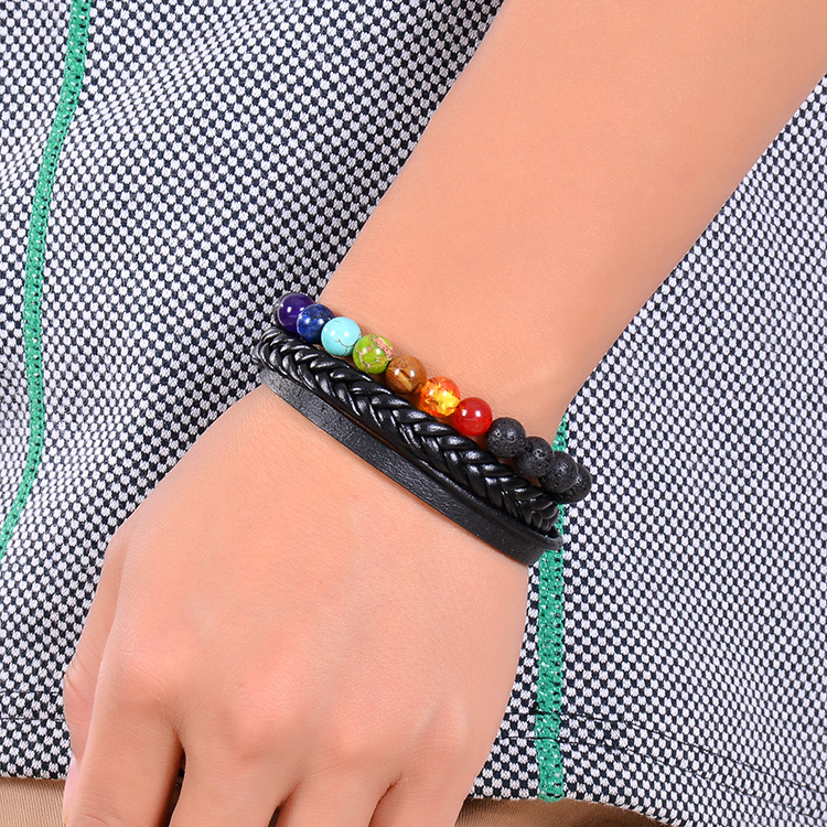 Black Leather Bracelet Men and Women Glamour Designer Mature Sexy Bracelet Birthday Gift