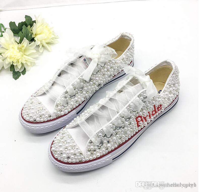Luxury Pearls Bride Wedding Shoes 2019 Handmade Major Beaded Outdoor Beach Casual Canvas Plimsoll Bridesmaid Sneaker Flat Shoes, Pink
Luxury Pearls Bride Wedding Shoes 2019 Handmade Major Beaded Outdoor Beach Casual Canvas Plimsoll Bridesmaid Sneaker Flat Shoes, Pink