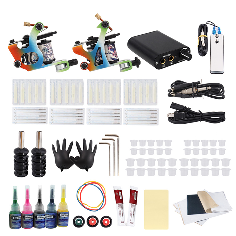 Beginner Tattoo Kit 2 Coil Tattoo Machines Gun Set Power Supply Body Art Tools Set Tattoo Permanent Makeup set for free shipping
Beginner Tattoo Kit 2 Coil Tattoo Machines Gun Set Power Supply Body Art Tools Set Tattoo Permanent Makeup set for free shipping