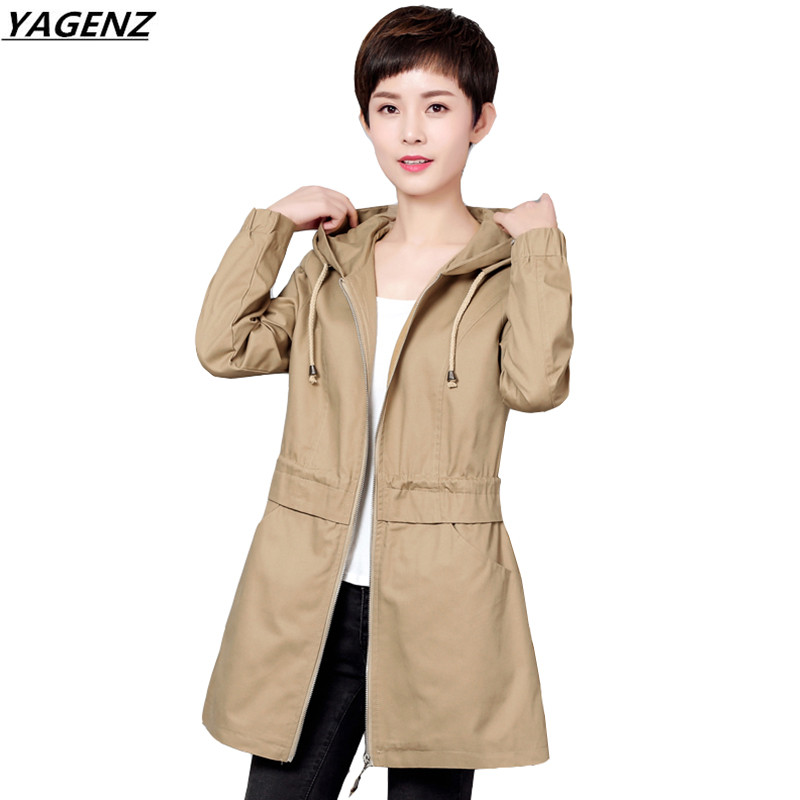 Spring Women Windbreaker 2017 Autumn New Medium Long Hooded Cotton Trench Coats Female Casual Tops Plus Size 4XL YAGENZ K346, Pink
Spring Women Windbreaker 2017 Autumn New Medium Long Hooded Cotton Trench Coats Female Casual Tops Plus Size 4XL YAGENZ K346, Pink