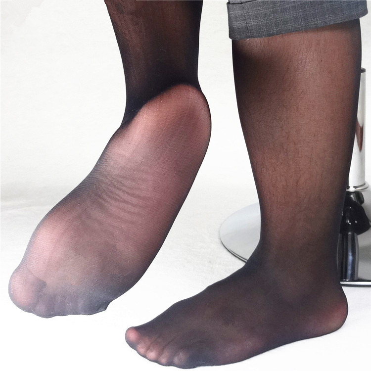Wholesale Men Socks Solid Mesh Nylon Silk Socks For Men Business Soft Sheer Light Weight Formal Dress Suit Knee Length Long Sock