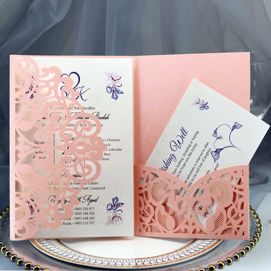 100pcs Laser Cut Wedding Invitations With RSVP Cards Design Elegant for Marriage Bridal Shower Birthday Party Favors
100pcs Laser Cut Wedding Invitations With RSVP Cards Design Elegant for Marriage Bridal Shower Birthday Party Favors