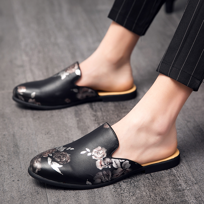 Merkmak Men's Fashion Half slippers Men Loafers High Quality Outdoor Men Leather Casual Shoes Hot Sale Slippers Driving Shoes, Black
Merkmak Men's Fashion Half slippers Men Loafers High Quality Outdoor Men Leather Casual Shoes Hot Sale Slippers Driving Shoes, Black