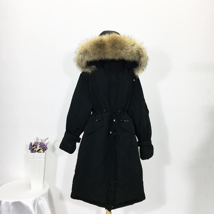 Large raccoon dog fur collar white duck down jackets women down coats 2018 autumn winter, Black
Large raccoon dog fur collar white duck down jackets women down coats 2018 autumn winter, Black
