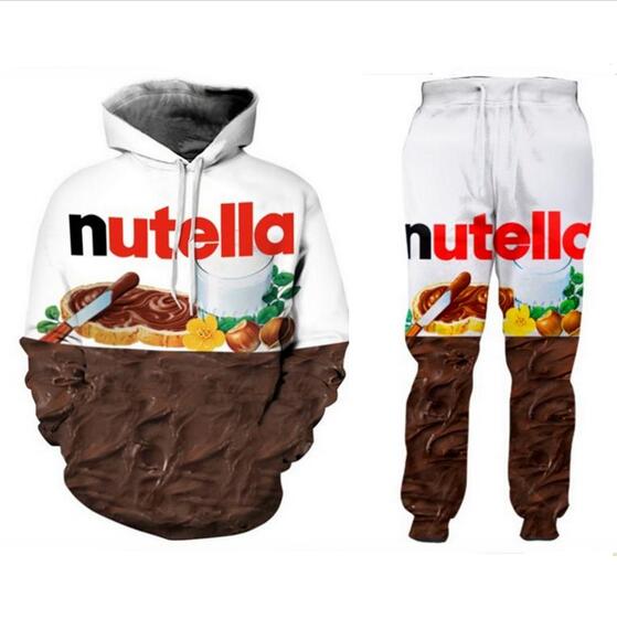 New Men/Womens Nutella Funny 3D Print Fashion Tracksuits Crewneck Hip Hop Sweatshirt and Pants 2 Pcs Set Hoodies TZ011, Silver
New Men/Womens Nutella Funny 3D Print Fashion Tracksuits Crewneck Hip Hop Sweatshirt and Pants 2 Pcs Set Hoodies TZ011, Silver