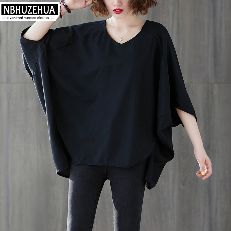 NBHUZEHUA 2020 Plus Size Woman T-Shirts Bat Sleeves Loose V Nek Tshirt Black Oversized T Shirt Summer Women Tops 4XL 5XL 20-B178, Black t shirt femme
NBHUZEHUA 2020 Plus Size Woman T-Shirts Bat Sleeves Loose V Nek Tshirt Black Oversized T Shirt Summer Women Tops 4XL 5XL 20-B178, Black t shirt femme