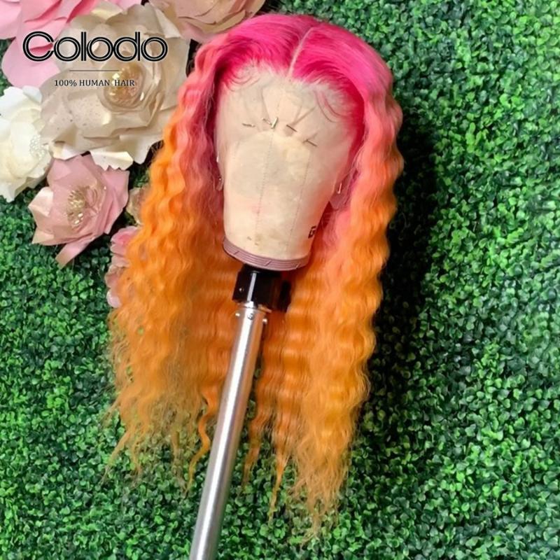 COLODO Red Deep Wave Human Hair Wig Glueless Orange Blonde Wig with Babyhair Ombre Remy Brazilian 13X6 Lace Front Wigs for Women, Natural color
COLODO Red Deep Wave Human Hair Wig Glueless Orange Blonde Wig with Babyhair Ombre Remy Brazilian 13X6 Lace Front Wigs for Women, Natural color
