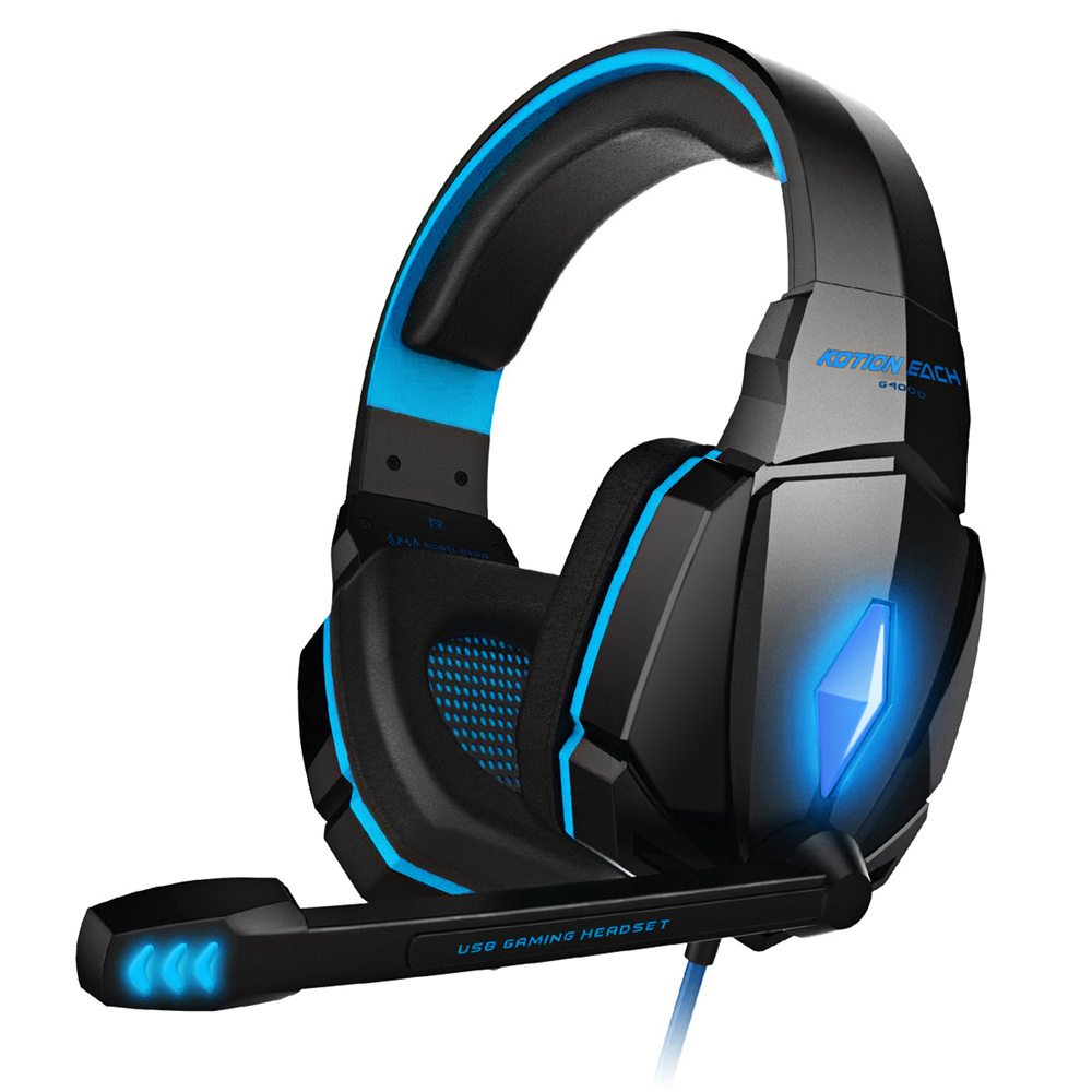 New EACH G2000 Computer Stereo Gaming Headphones Best casque Deep Bass Game Earphone Headset with Mic LED Light for PC Gamer