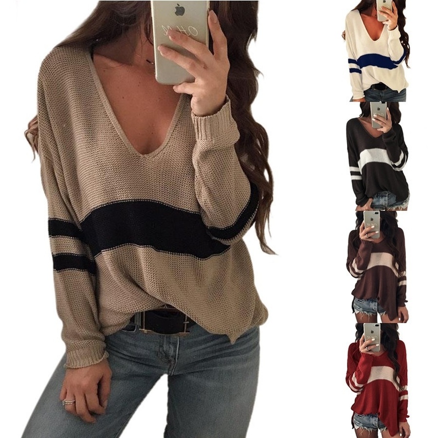 ZOGAA Women' Sexy Knitted Sweater Deep V Neck Cashmere Female Patchwork Casual Pullovers 2019 Autumn Sweater Jumper Outwear, Black
ZOGAA Women' Sexy Knitted Sweater Deep V Neck Cashmere Female Patchwork Casual Pullovers 2019 Autumn Sweater Jumper Outwear, Black