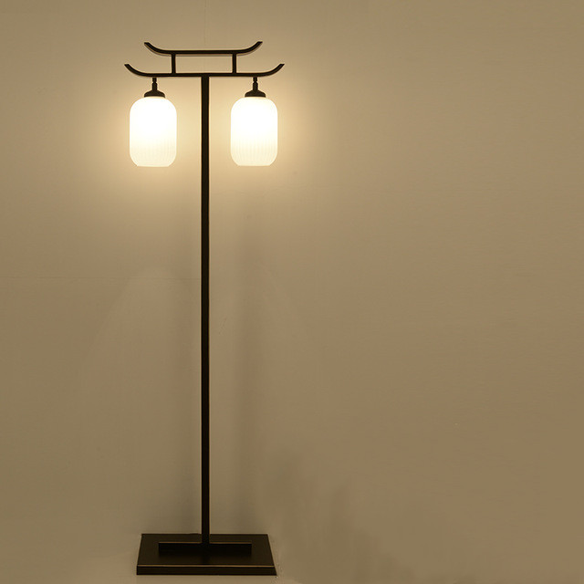 LED Modern Chinese Style Lamp High-grade Creative Artistic Classical Contracted Sitting Room Adornment Restoring Floor Lamp