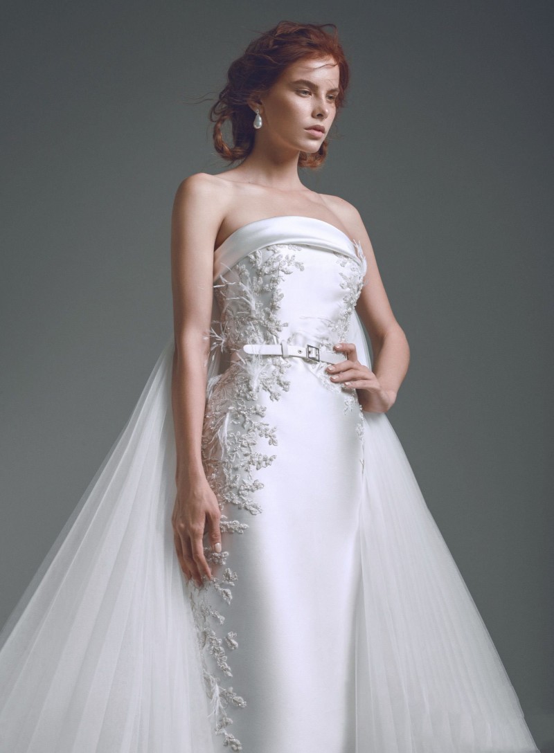 Elegant Zuhair Murad Evening Dresses Long Strapless Formal Prom Dress Lace Appliqued Backless special occasion Quinceanera Gowns