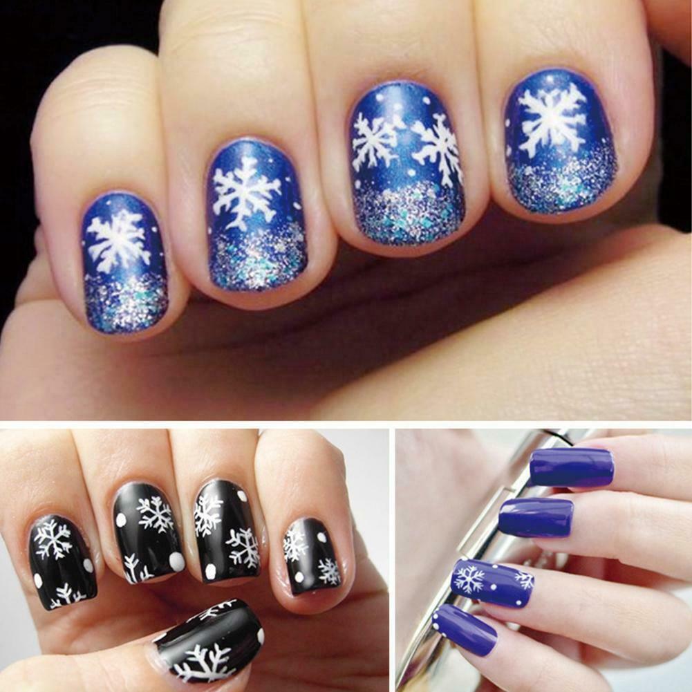 Nail Sticker Christmas Snowflake Nail Foil 3D Glitter Nail Art Transfer Foils A987