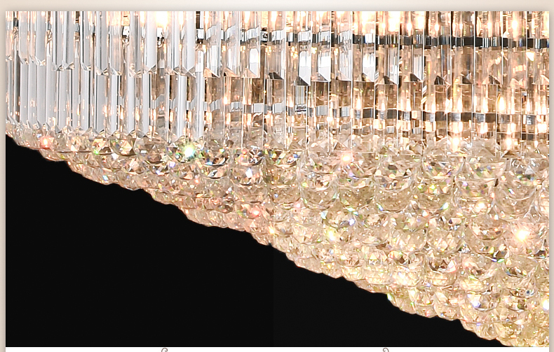 American Crystal Chandeliers Lights Fixture LED Modern Chandelier European Home Hotel Hall Lobby Parlor Big Long Stair Way Hanging Lamp