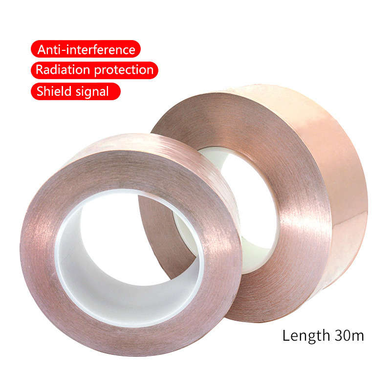 UANME 30 Meters Single Side Conductive Copper Foil Tape Strip Adhesive EMI Shielding Heat Resist Tape 15mm 20mm 
UANME 30 Meters Single Side Conductive Copper Foil Tape Strip Adhesive EMI Shielding Heat Resist Tape 15mm 20mm