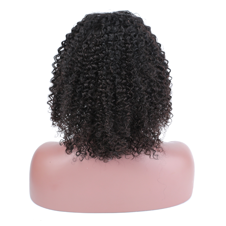 Deep Wave Lace Front Human Hair Short Bob Wigs With Baby Hair Brazilian Remy Kinky Curly Hair Frontal Wigs For Black Women
