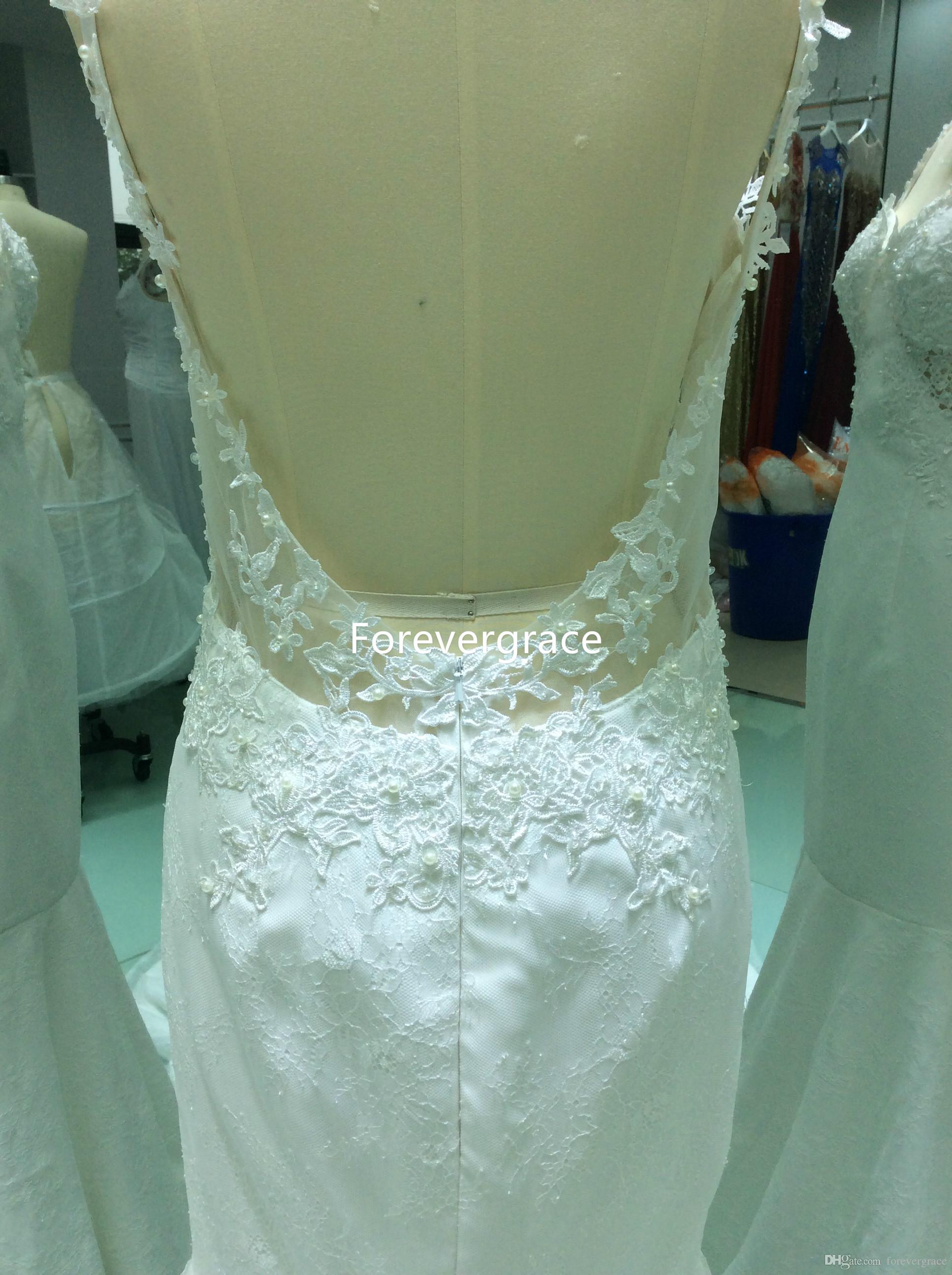 2019 Real Photos Mermaid Long Wedding Dress Bohemia Spaghetti Strap Applique Lace Bridal Gown Plus Size Custom Made