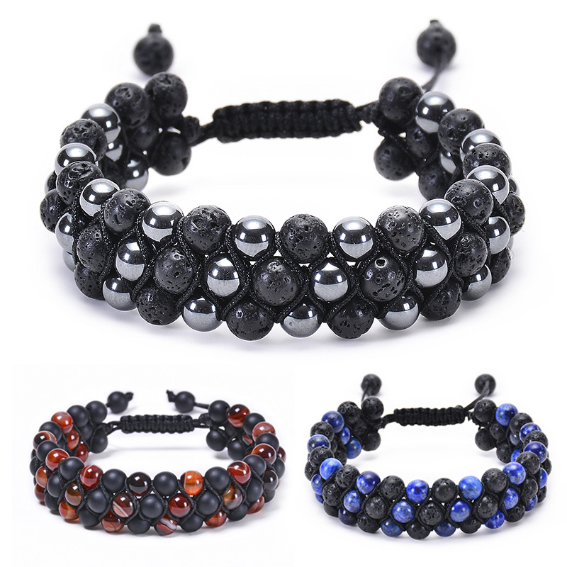 Nature Volcanic Matte Stone Wrap Bracelets Woven Multilayer Bracelet Handmade Ajustable Jewelry Gift Hot Sale
Nature Volcanic Matte Stone Wrap Bracelets Woven Multilayer Bracelet Handmade Ajustable Jewelry Gift Hot Sale