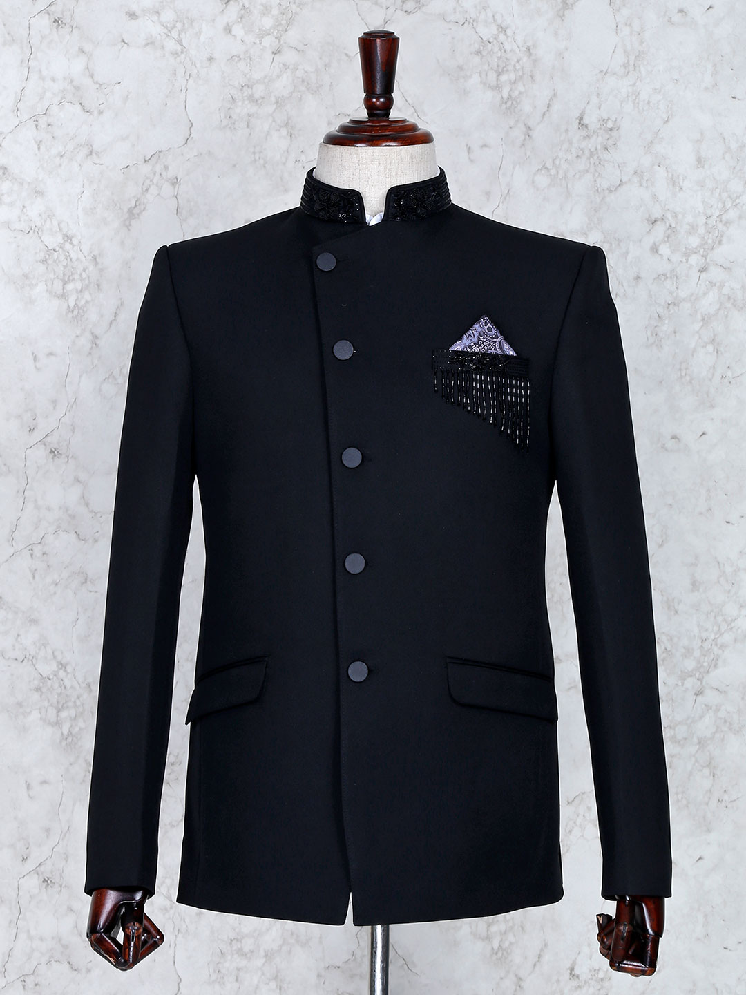 High Quality 2 Pieces Wedding Tuxedos Beaded Lapel Groom Wear Formal Party Prom Men Suit Blazer(Jacket+Pants)