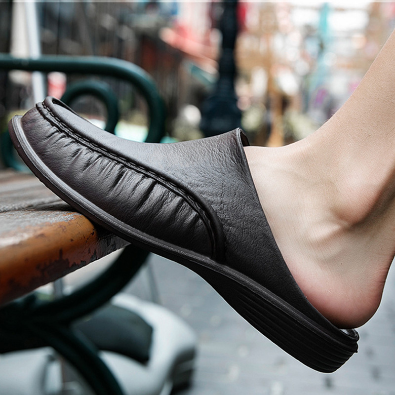 Men Comfy Backless Slippers Casual Sandals Breathable Anti-slip for Summer Outdoor HSJ88, Black brown
Men Comfy Backless Slippers Casual Sandals Breathable Anti-slip for Summer Outdoor HSJ88, Black brown