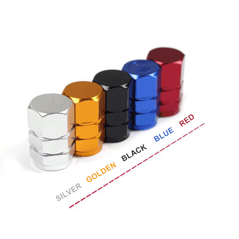 

4PCS/pack Car Tire Valve Stem Caps Auto Wheel Decoration Metal Alloy Nut Tyre Airtight Cover Accessories Universal