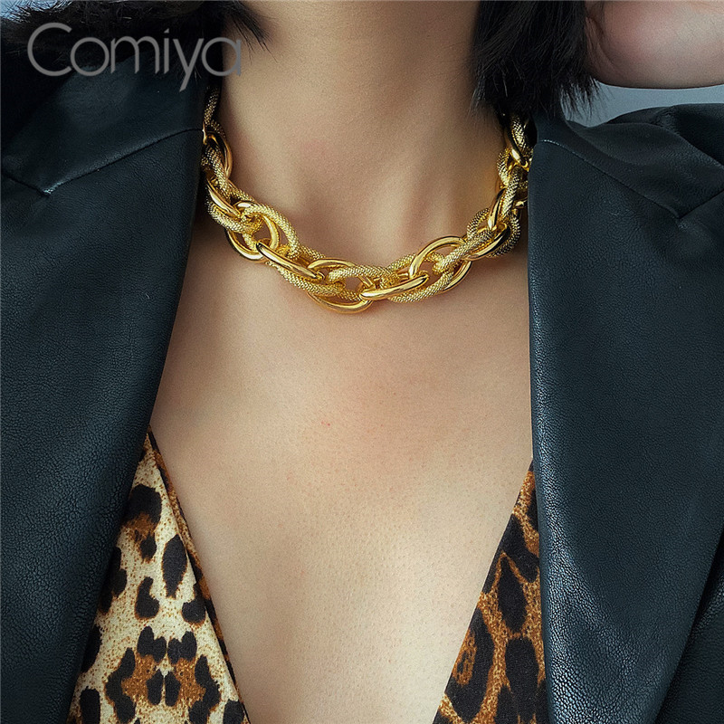 Chokers Comiya Maxi Necklace For Women Gold Color Links Chain Korean Collare Statement Necklaces Jewelry Boho Feminino Bijoux
Chokers Comiya Maxi Necklace For Women Gold Color Links Chain Korean Collare Statement Necklaces Jewelry Boho Feminino Bijoux