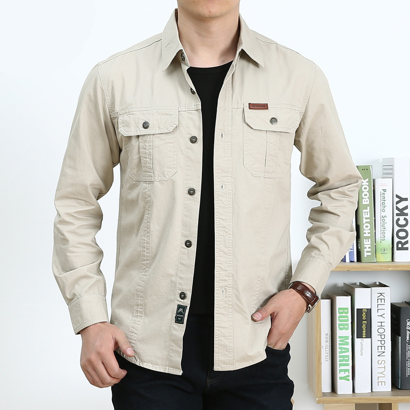 Male Long Sleeve Four Season Style Adult Men Shirts Cargo Shirt Men Tactical Shirt Solid Colour White
Male Long Sleeve Four Season Style Adult Men Shirts Cargo Shirt Men Tactical Shirt Solid Colour White