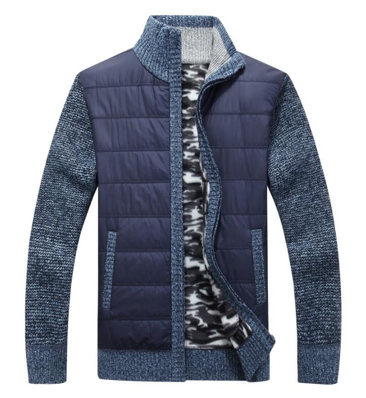2019 New Men's Thick Sweater Coat Male Autumn Winter Down Sweatercoat Black Blue Gray Zipper Sweater Jacket Outerwear -3XL
2019 New Men's Thick Sweater Coat Male Autumn Winter Down Sweatercoat Black Blue Gray Zipper Sweater Jacket Outerwear -3XL