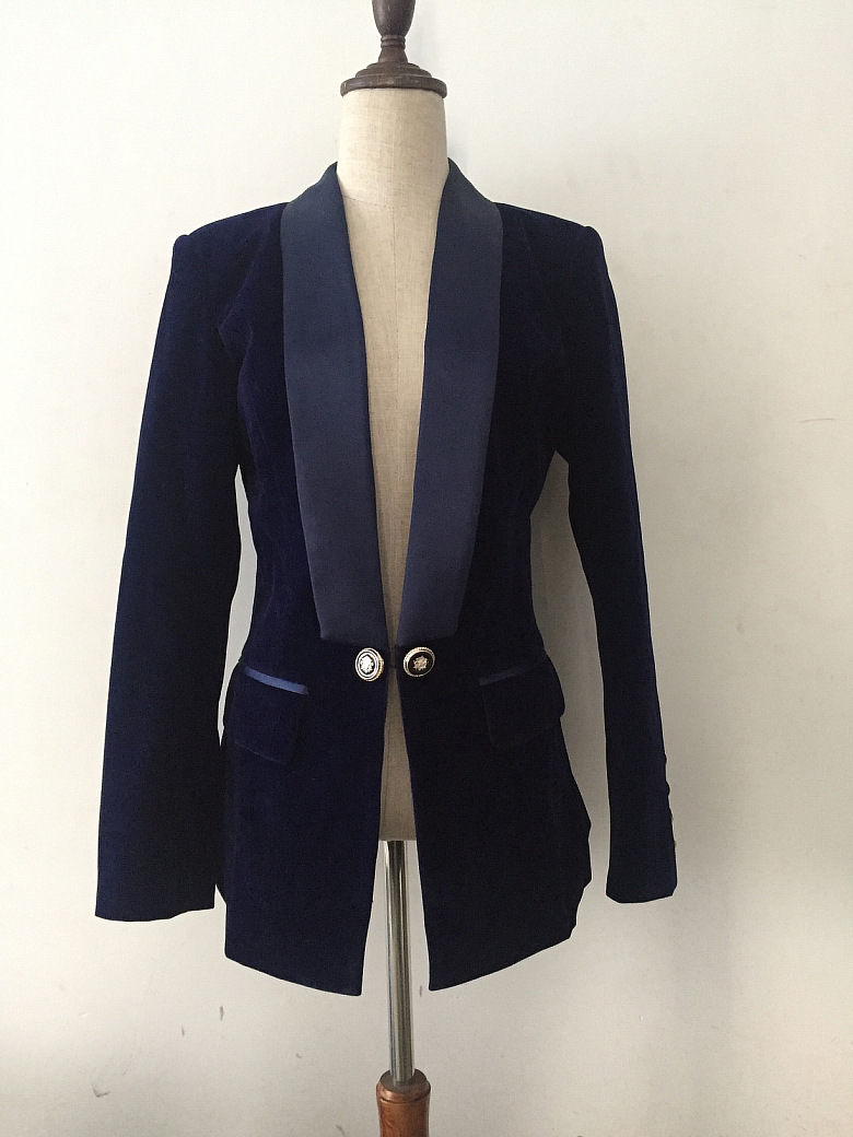 Premium New Style Top Quality Original Design Women's Personality Velvet Blazer Jacket Satin Shawl collar Blazer Coat Outwear Black & Navy
Premium New Style Top Quality Original Design Women's Personality Velvet Blazer Jacket Satin Shawl collar Blazer Coat Outwear Black & Navy