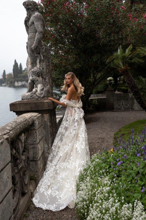 julie vino wedding dresses off the shoulder lace appliqued sweep train beach boho bridal gowns backless vestido de novia