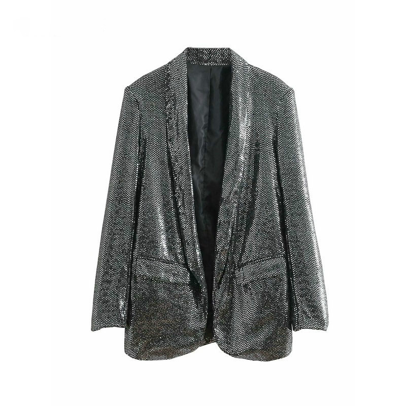 Fashion Sequins Jacket Women Casual Streetwear Casaco Black Shining Coat Long Sleeve Open Stitch Cool Ladies Feminine Outwear
Fashion Sequins Jacket Women Casual Streetwear Casaco Black Shining Coat Long Sleeve Open Stitch Cool Ladies Feminine Outwear