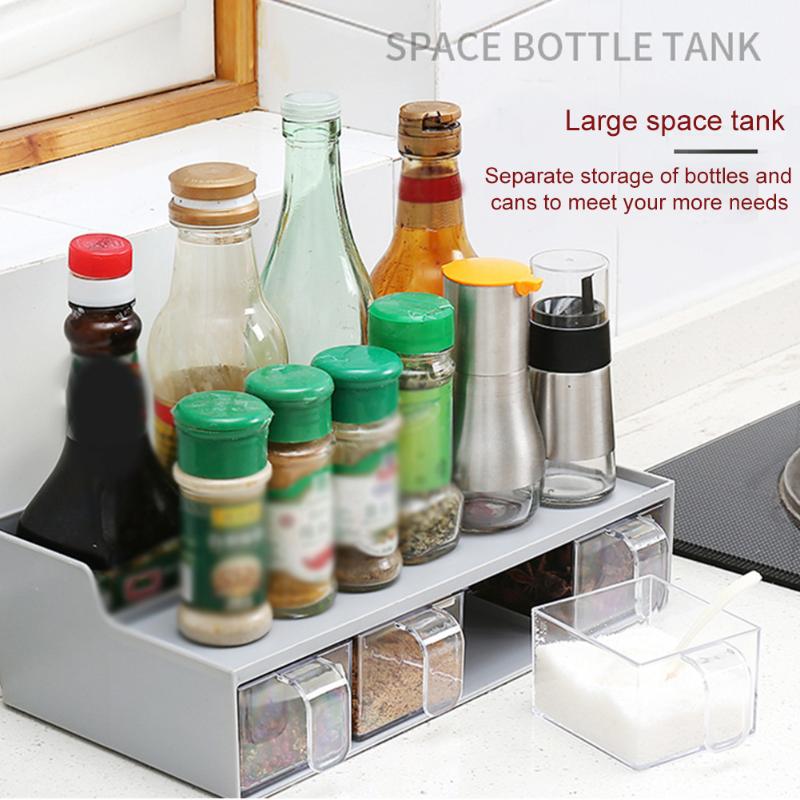 Pepper Multifunctional Home Restaurant 4 Grids ABS Jar Pot Kitchen Accessory Condiment Box Seasoning Storage Transparent
Pepper Multifunctional Home Restaurant 4 Grids ABS Jar Pot Kitchen Accessory Condiment Box Seasoning Storage Transparent