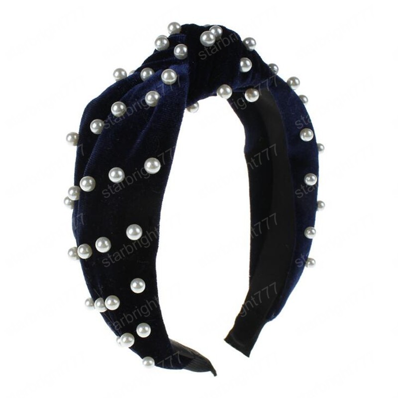 New Cross Pearls Headband Candy Color for Women Girls Headwear Hair band Hair Accessories Hair hoop korean Style Head wrap