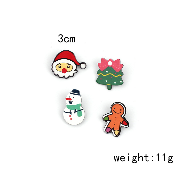 12 packs of Christmas brooch pin set Christmas decorations gifts included - Christmas tree, Santa Claus, snowman, jingle bells, star, Garlan