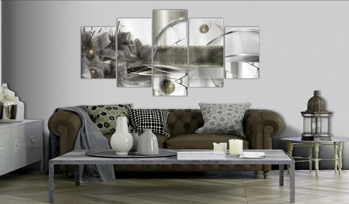 Canvas Print Modern Fashion Wall Art the Abstract Golden Texture Flower for Home Decoration Choose Color & Size( No Frame )