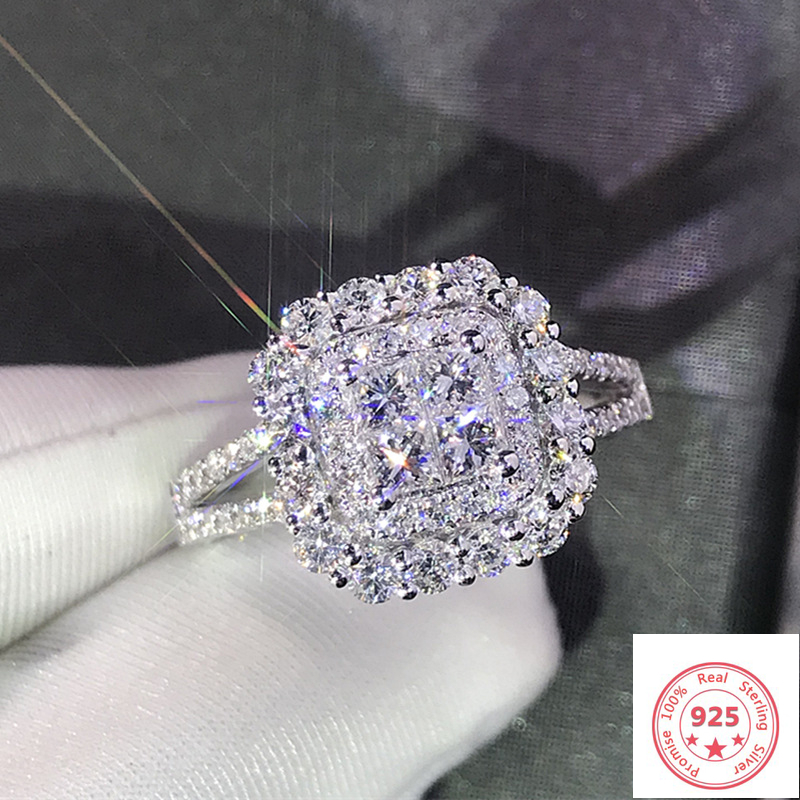 Real 100% 925 Sliver jewelry Diamond Ring for Women Eight Hearts with Princess Jewelry Anillos Wedding Ring box Gemstone
Real 100% 925 Sliver jewelry Diamond Ring for Women Eight Hearts with Princess Jewelry Anillos Wedding Ring box Gemstone