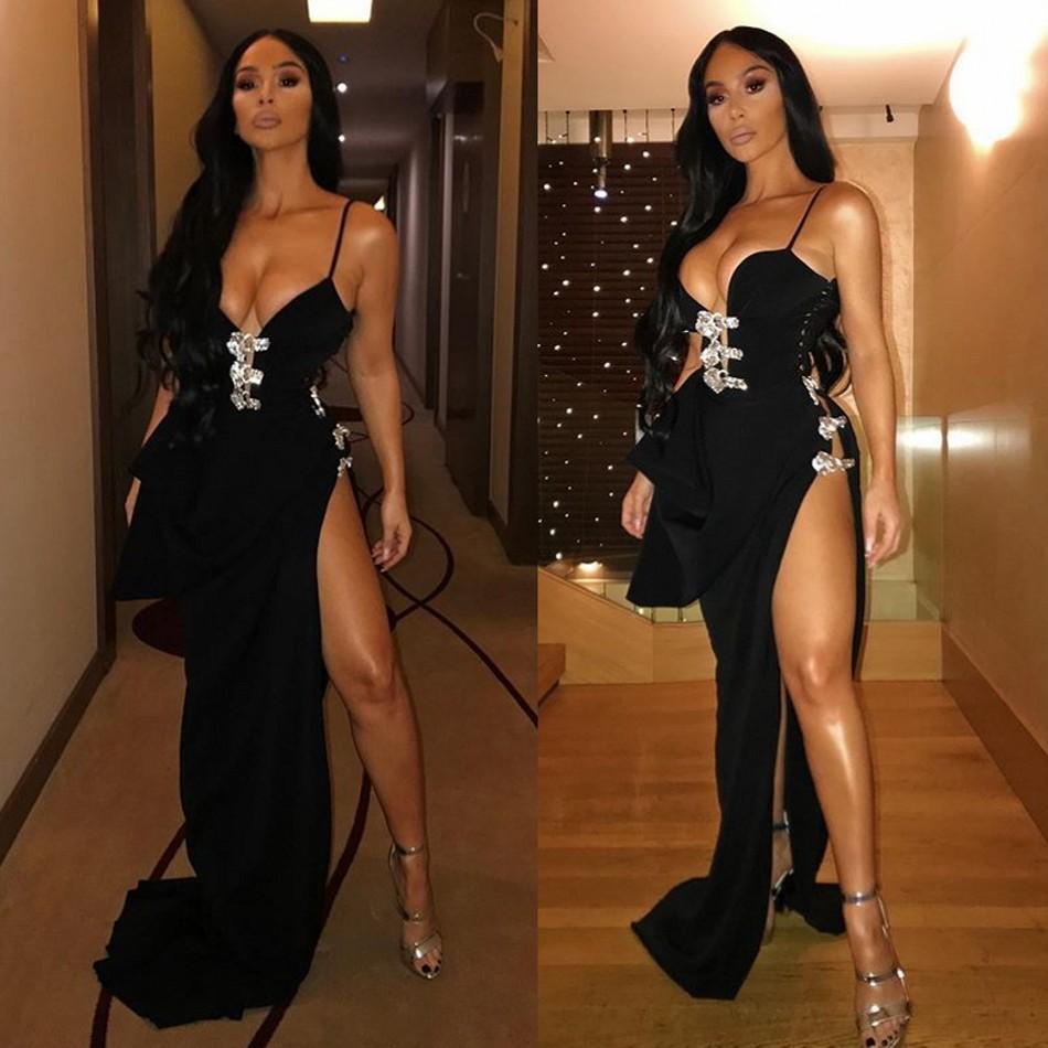 Sexy Black Velvet Prom Dresses Spaghetti Side Split Ruffle Tiered Evening Gowns Slim Mermaid Fashion Party Dress, Silver
Sexy Black Velvet Prom Dresses Spaghetti Side Split Ruffle Tiered Evening Gowns Slim Mermaid Fashion Party Dress, Silver