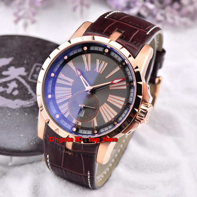 10 style High Quality Watch Excalibur Essentials Automatic Mens Watch Rose Gold Case Gray Dial Brown Leather Strap Gents Watches
10 style High Quality Watch Excalibur Essentials Automatic Mens Watch Rose Gold Case Gray Dial Brown Leather Strap Gents Watches