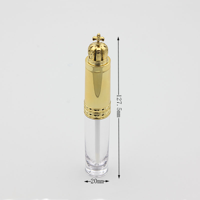 8ml DIY Empty Lips Gloss Bottle Containers Make Up Tool Cosmetic Gold Crown Plastic LipGloss Tubes