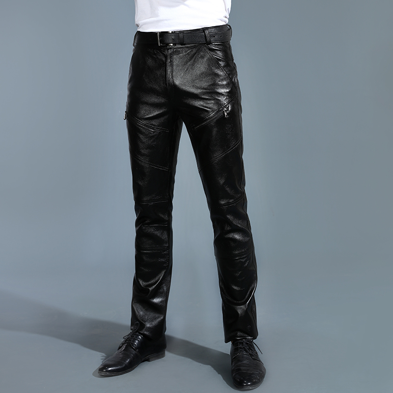 Genuine Leather Pants Men Real Sheepskin Classic Motorcycle Biker Male Trousers Autumn Winter Fleece Lined Thick Pants Plus Size, Black
Genuine Leather Pants Men Real Sheepskin Classic Motorcycle Biker Male Trousers Autumn Winter Fleece Lined Thick Pants Plus Size, Black