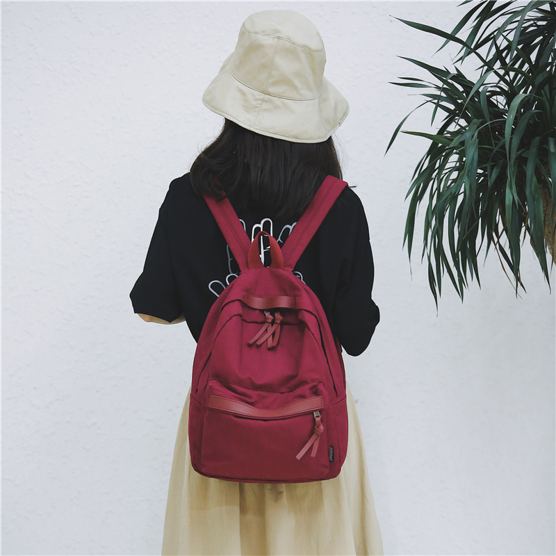 Menghuo High Quality Women Canvas Backpack Teenage Girls Leisure Backpack Bag Vintage Stylish Female School Bag Bookbag Mochilas Y18110202