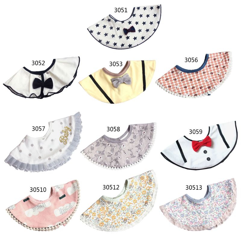 Baby Bib Newborn Toddler Cotton Baby Bibs Girls Lace Saliva Towel Feeding Burp Cloths Hot