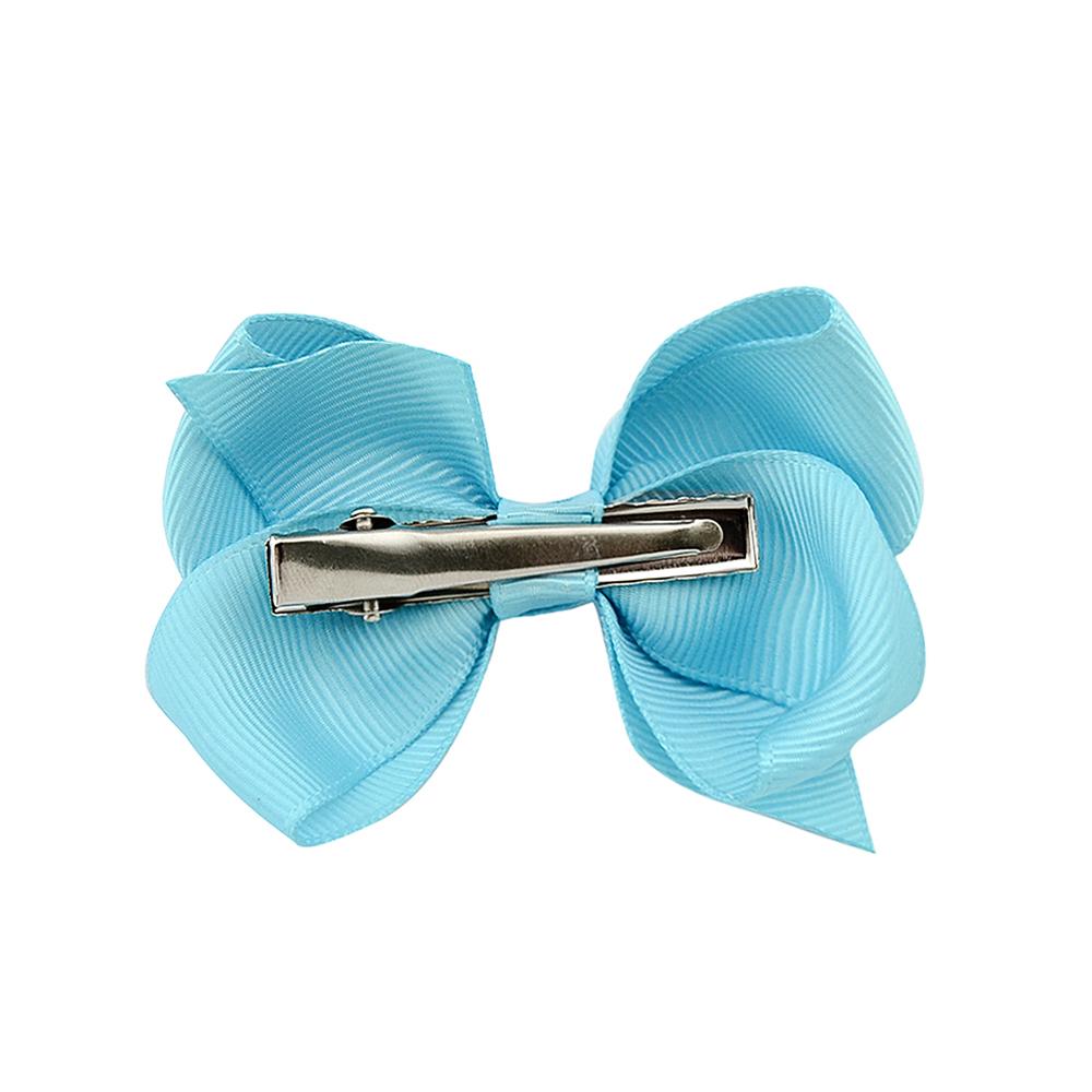 3 Inch 40pcs/lot Small Toddler Ribbon Bows Alligator Hair Clips Solid Children Hair Bows For Pigtails Little Girl Hair Accessories - view 3