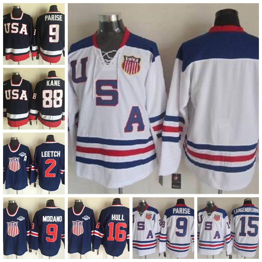 Fashion Retro USA Team Jersey 88 Patrick Kane 9 Zach Parise 16 Brett Hull 2 Brian Leetch Thomas Langenbrunner Mens Stitched Hockey Jerseys, White 28
Fashion Retro USA Team Jersey 88 Patrick Kane 9 Zach Parise 16 Brett Hull 2 Brian Leetch Thomas Langenbrunner Mens Stitched Hockey Jerseys, White 28