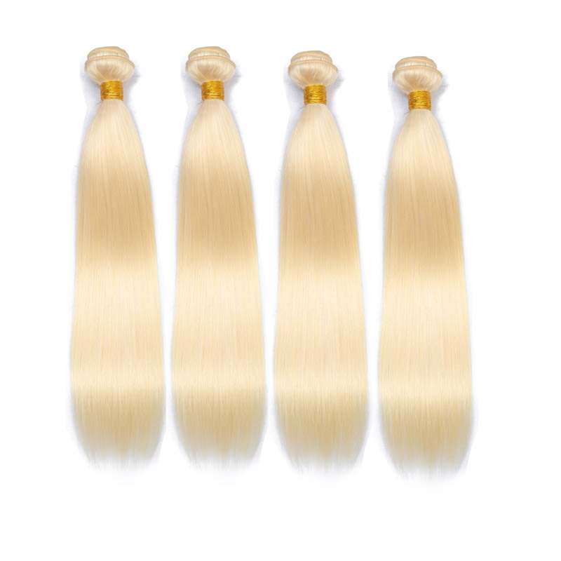 Blonde Straight Human Hair Extensions - 613# Light Color dh5727163