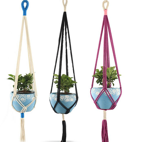 Handmade Colorful Planters Macrame Plant Hangers Indoor Outdoor Flower Hanging Basket Cotton Rope 4 Legs Balcony Pot Hanger Room Decor
Handmade Colorful Planters Macrame Plant Hangers Indoor Outdoor Flower Hanging Basket Cotton Rope 4 Legs Balcony Pot Hanger Room Decor