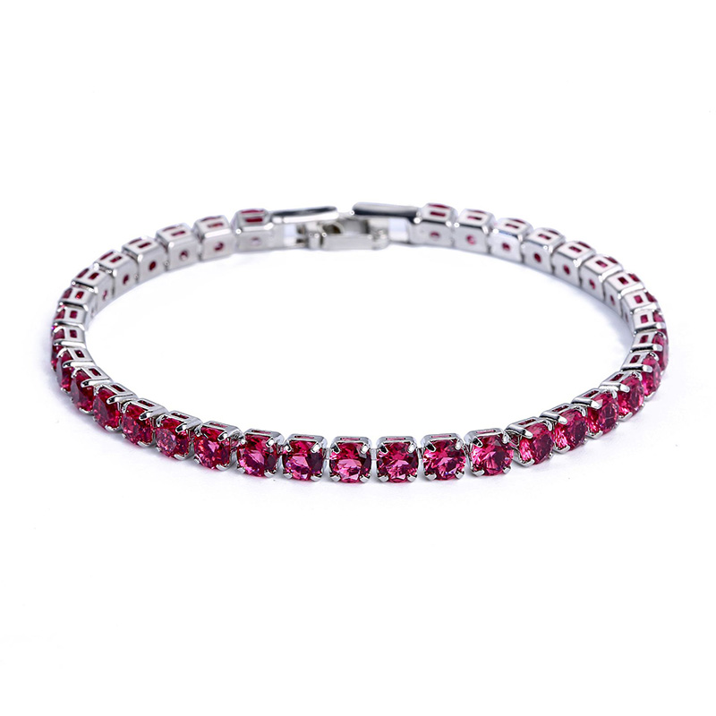 Luxury 4mm Cubic Zirconia Tennis Bracelets Iced Out Chain Crystal Wedding Bracelet For Women Men Gold Silver Bracelet Jewelry75953