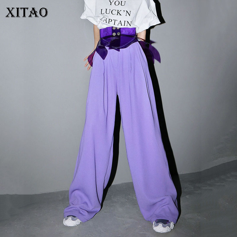 XITAO Spring New Purple Thin Elastic Waist Chiffon Mop Wide Leg Pants Fashion Loose Wild Trend Women Pants Streetwear XJ4449, Purple xj4449
XITAO Spring New Purple Thin Elastic Waist Chiffon Mop Wide Leg Pants Fashion Loose Wild Trend Women Pants Streetwear XJ4449, Purple xj4449