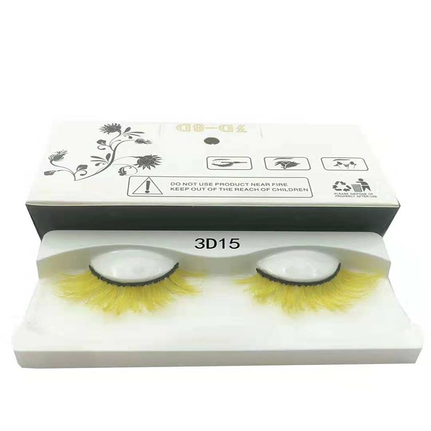 Fantasy 3D Mink Eyelashes 22-25mm Color Mink Lashes Coloured Series Natural Thick Soft False Eyelashes Stage Makeup Eyelash Extension Lashes