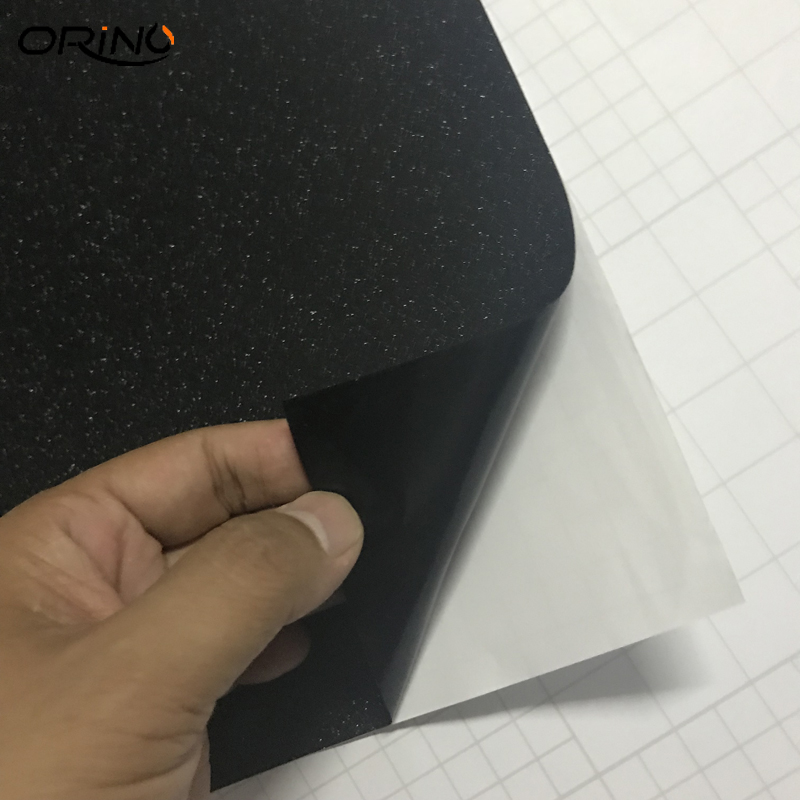 Car Styling Black Sandy Glitter Vinyl Car Wrap Sparkle Film With Air Free Motorbike Sticker Decal Size 1.52x30m/Roll